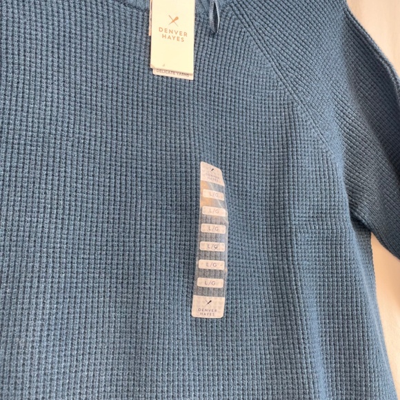 Denver Hayes Long Sleeve Crewneck Sweater Blue Women’s Size Large NEW - Picture 6 of 9